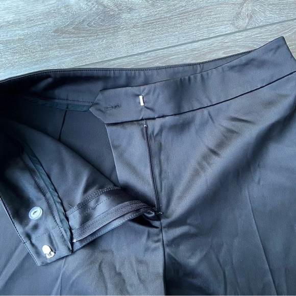 JS Collections Black Satin Trouser Pants Made in  Canada - Picture 6 of 12